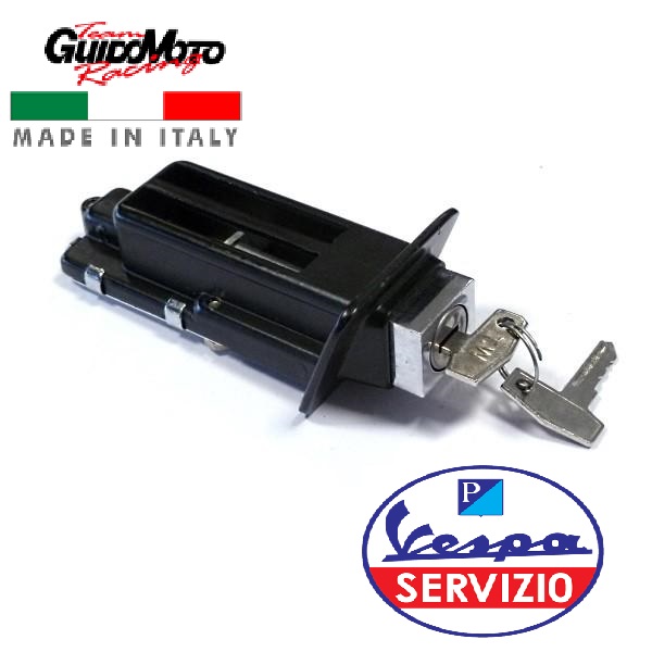Kit Serratura Sella Per Piaggio Vespa LX 50, 125, 150 - Ricambio Originale Codice 497457