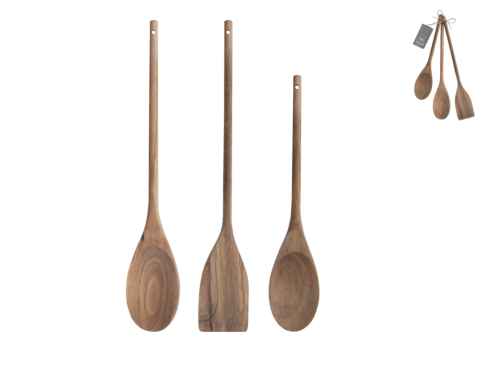 Utensili da cucina di legno decorati con mandala. Cucchiaio