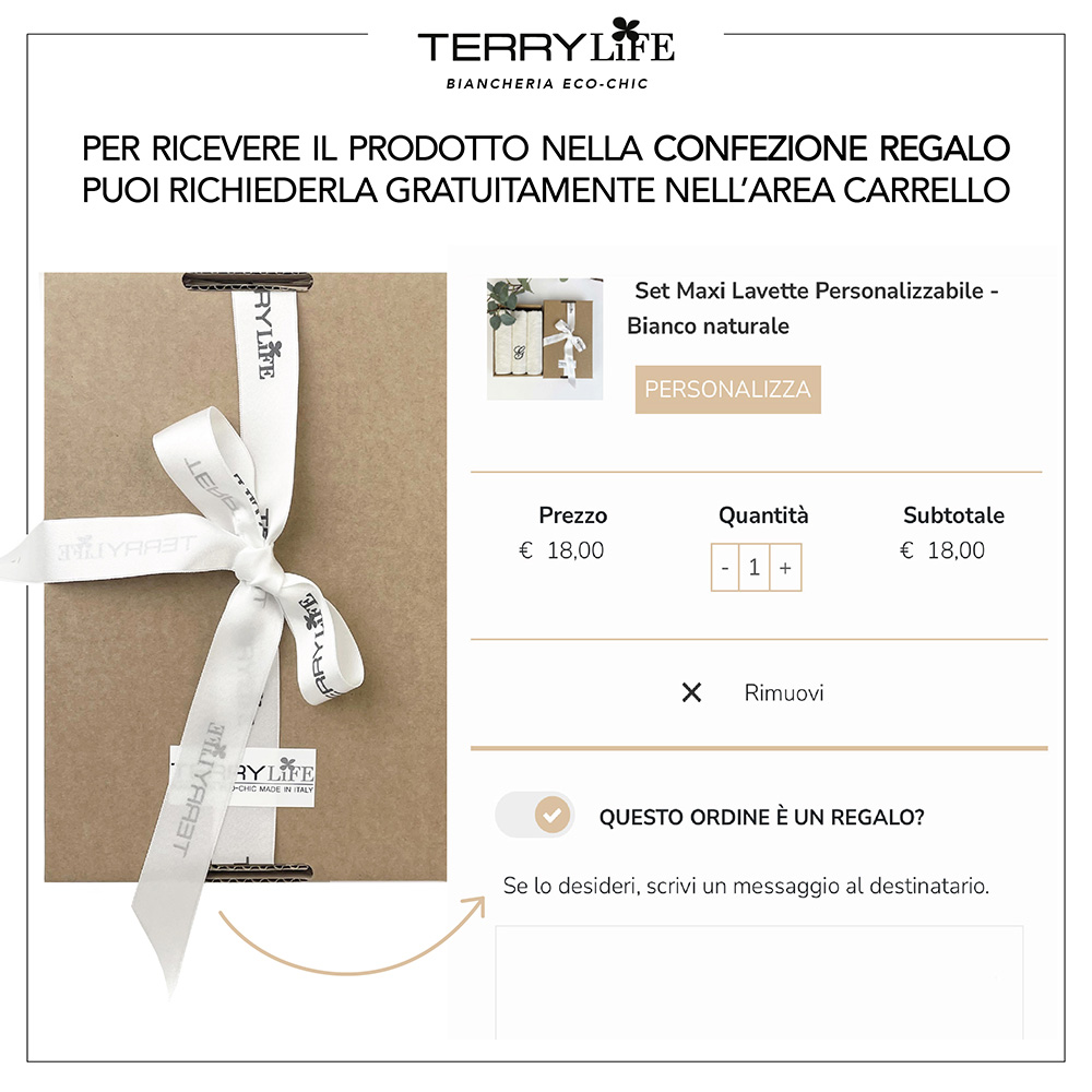 Set Maxi Lavette Personalizzabile - Panna 