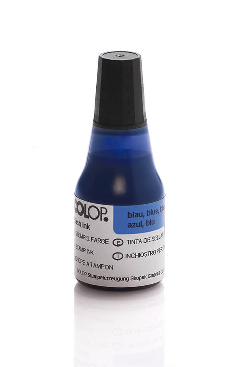 COLOP Inchiostro base olio - colore blu 25ml