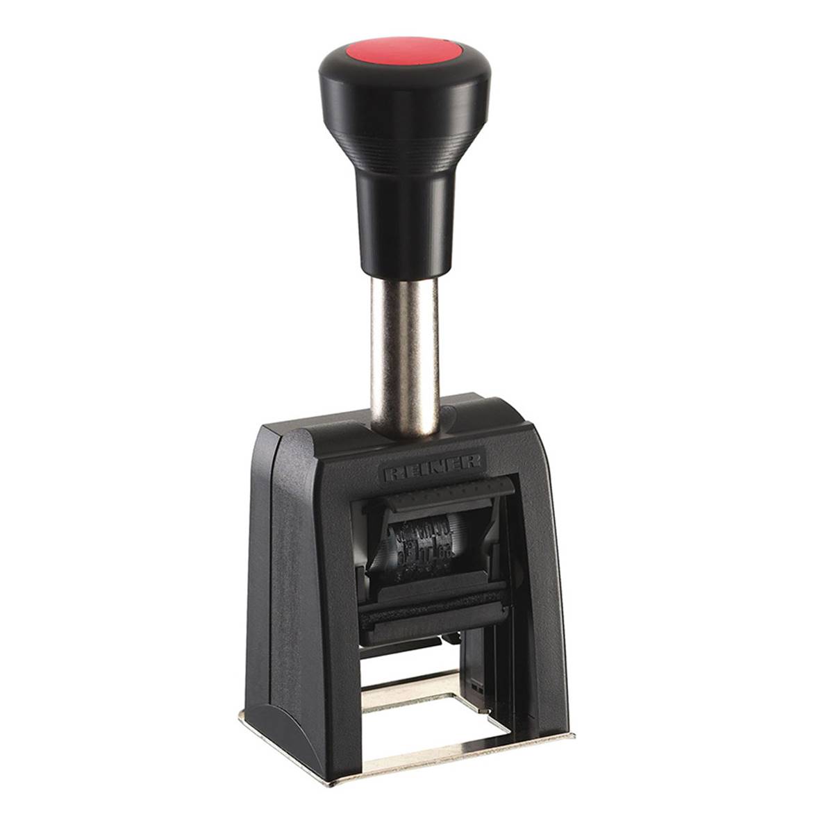 REINER DAT+NUM.c/piastra 6cifre 4mm, carattere Bastoni (Block)