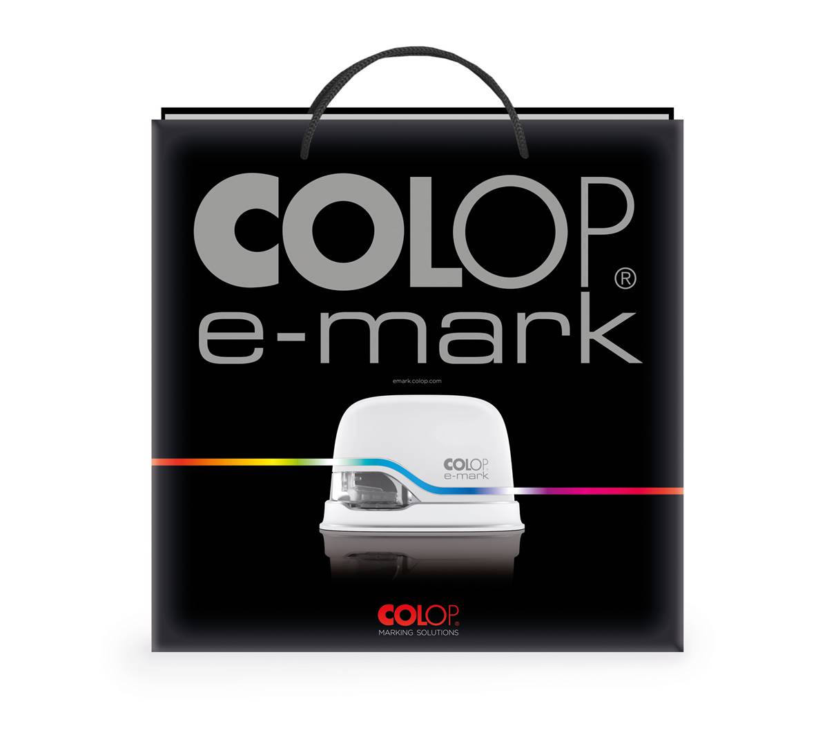 COLOP sacchetto carta con corda - E-mark - 36x36x12 cm