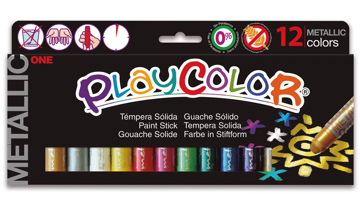 INSTANT Playcolor Metallic 12 stick col ass