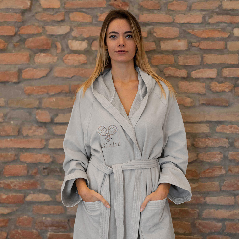 Accappatoio Sport Ricamo Padel - Calce rr