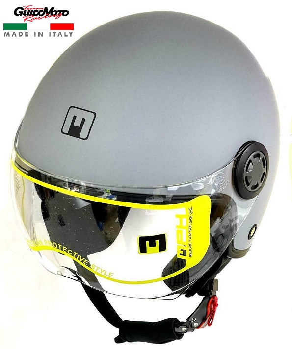 Kcolic Casco Moto Bluetooth 3/4 Cuffie E Microfono Integrati con Visiera Parasole Retrattile Mezzi Caschi Moto Stile Vintage Certificazione DOT/ECE Casco Jet Integrale A