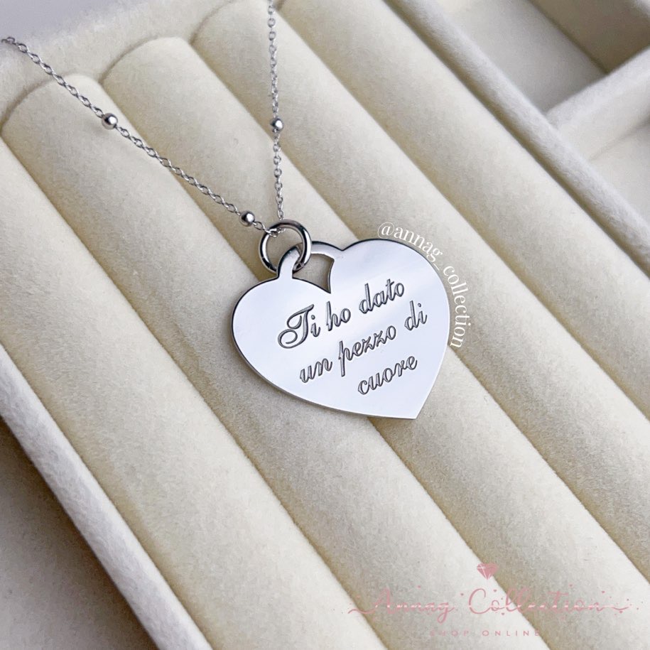 Elli Collana per Donna in Argento 925 con Ciondolo a Forma di Cuore, Intrecciato