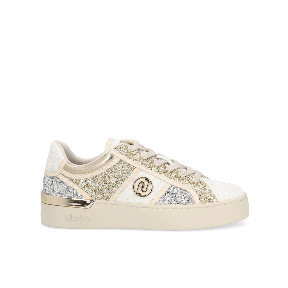 Sneakers bianche hot sale e argento