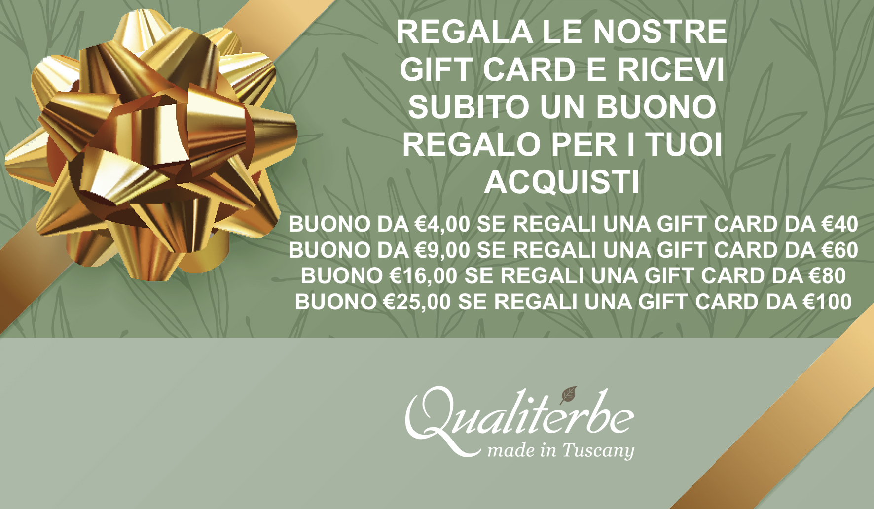 Buono Regalo - Scegli l'importo che vuoi