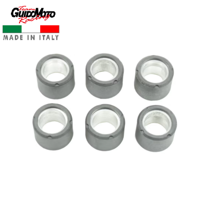 Rulli Variatore Area1 Per Scooter - 20x17 Mm, Peso 11.0 Grammi, Set Da 6 Pezzi, Compatibili Con Piaggio, Honda, SYM