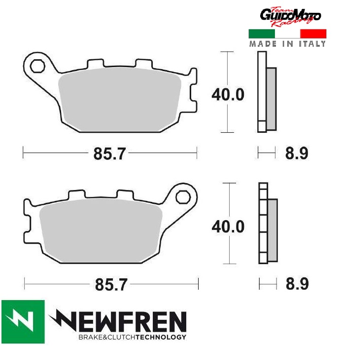 PASTIGLE FRENO SINTERIZZATE PER KAWASAKI 125/250 KX 95-08 F