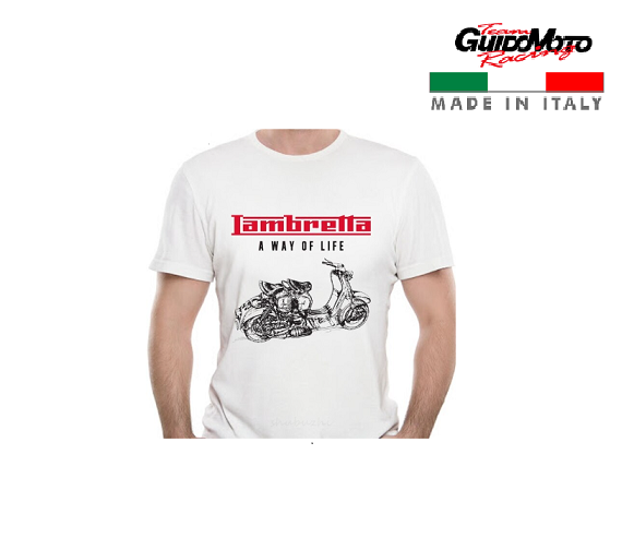 Lambretta T-shirts rétro à rayures pour homme, Noir , L