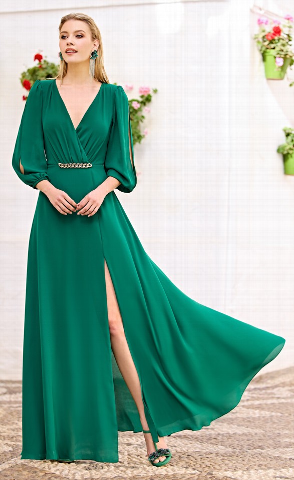 Abito cerimonia donna lungo verde. Favole Abiti da Sposa e da Cerimonia con Sartoria