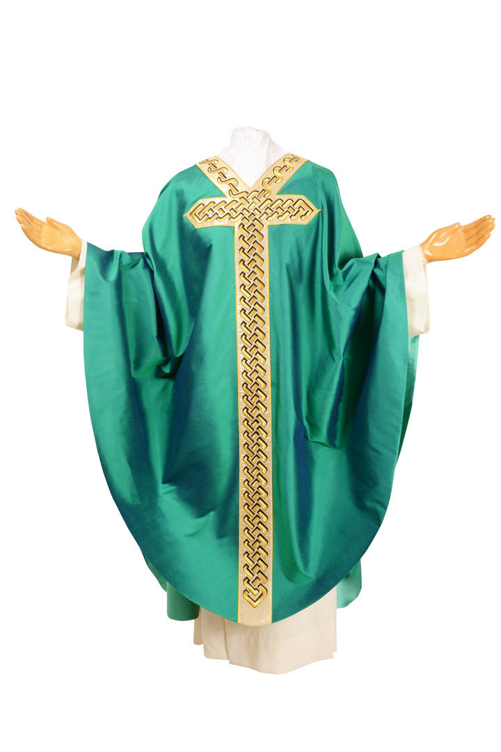 Casula C136 Torciglione Verde Stolone Seta Lurex