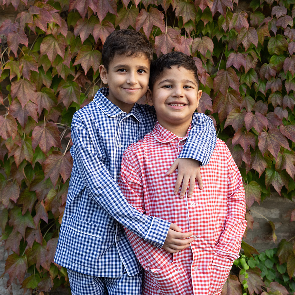 Pigiama Bambino Vichy Blu rr