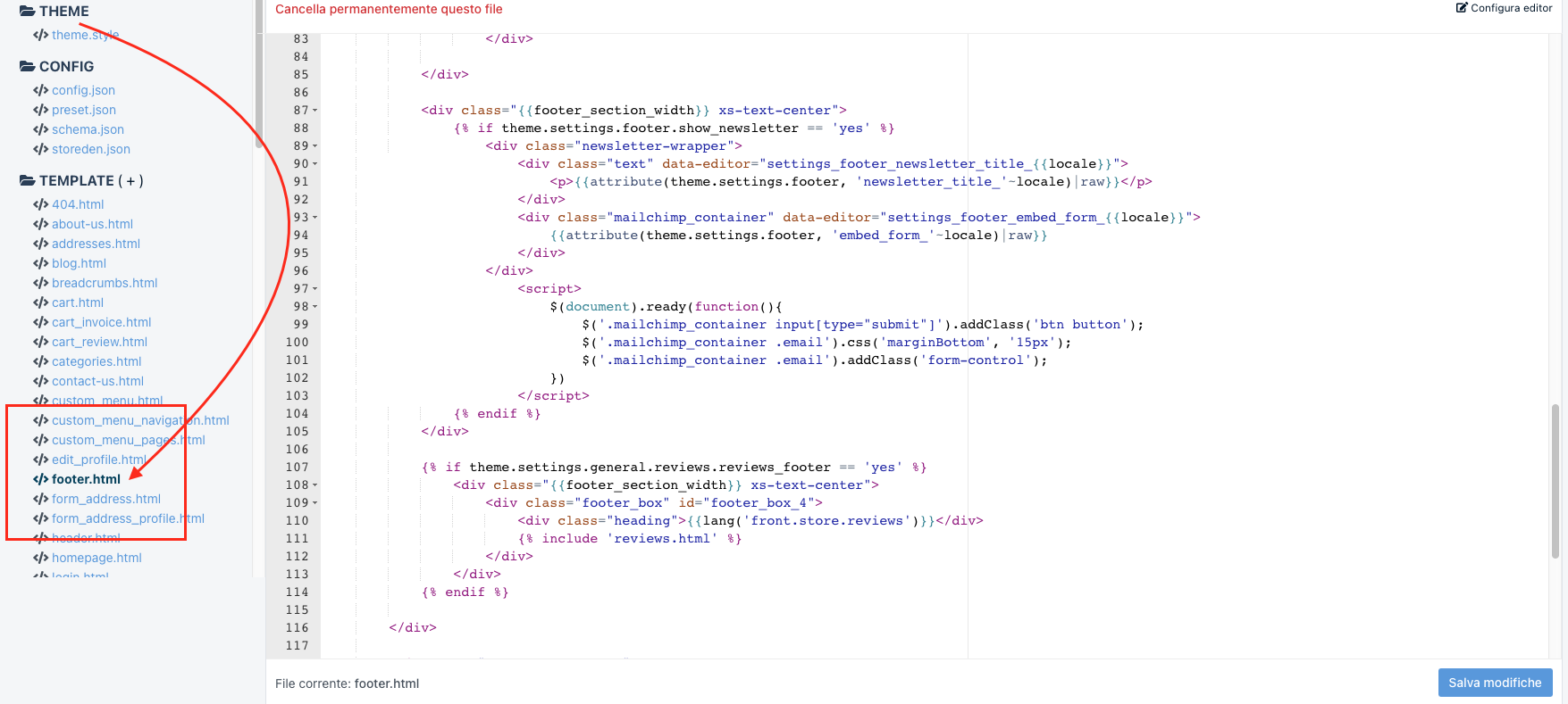 come aggiornare le preferenze sui cookie in storeden ecommerce