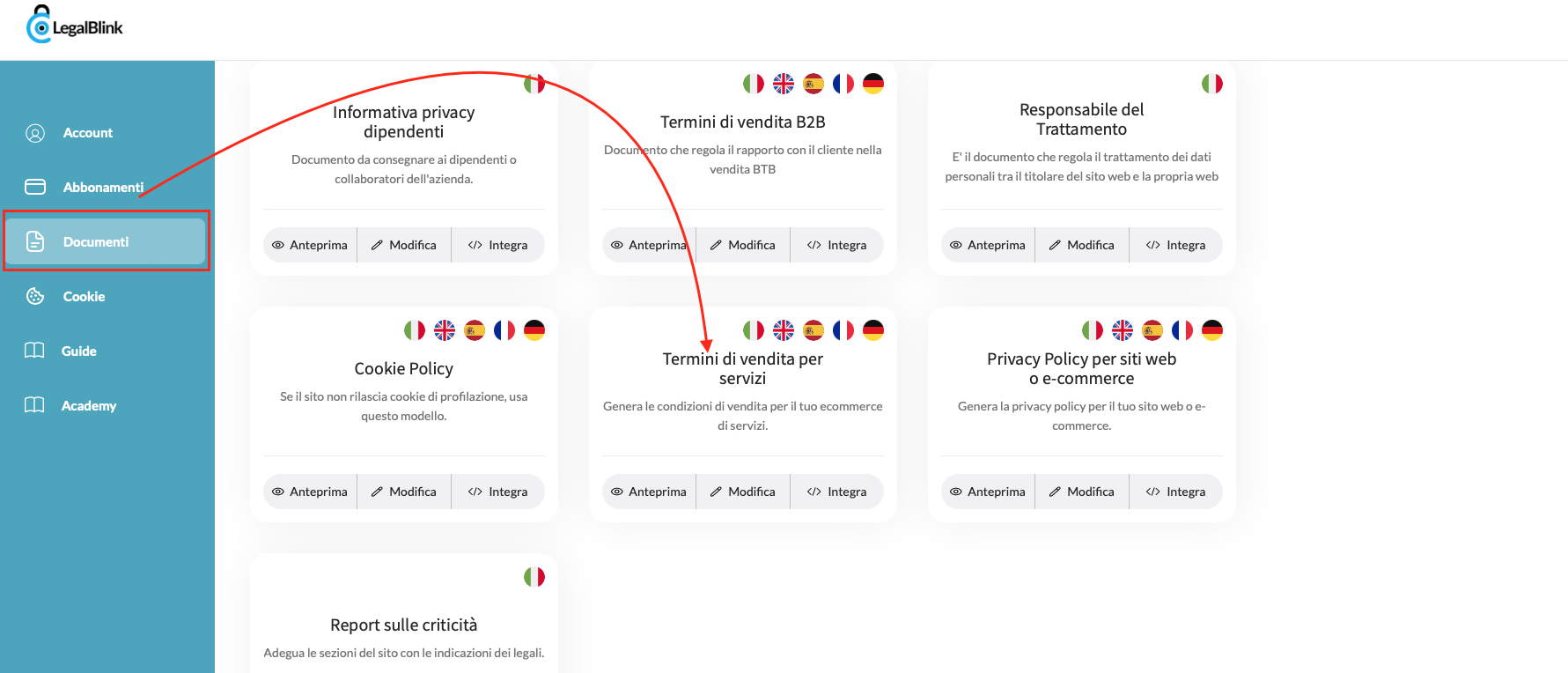 termini e condizioni di vendita wix