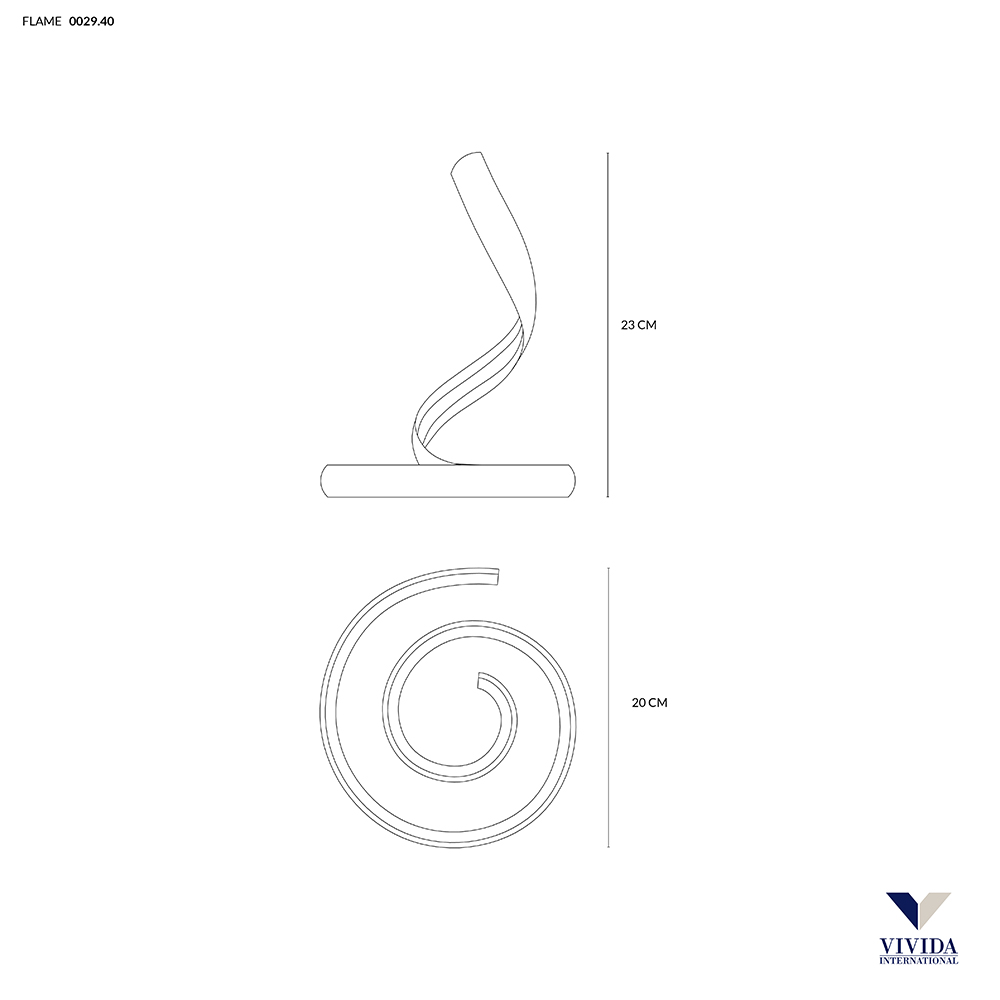 FLAME DA TAVOLO BIANCO 14W 3000K - 4000K