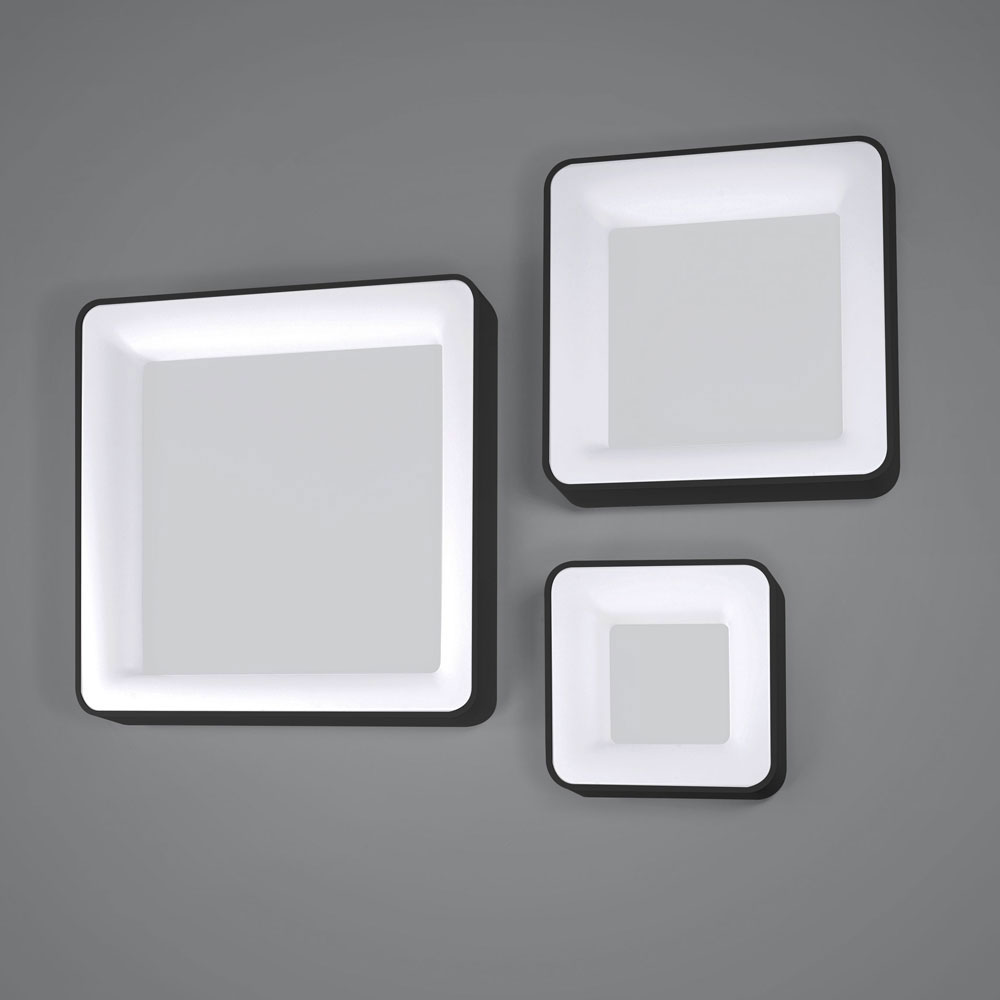 INNER-S PLAFONIERA 60 NERO 50W 3000K - 4000K DIMMERABILE