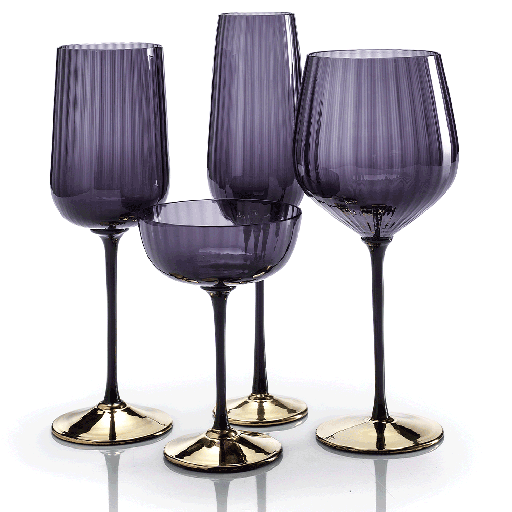 Masonmoretti Cote D'Or White Wine Glass Periwinkle-Gold