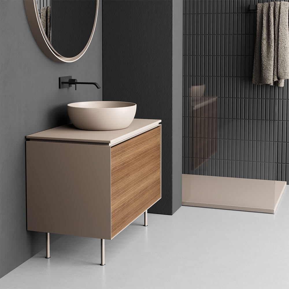 Lama 90 Nic Design bathroom cabinet with ceramic washbasin