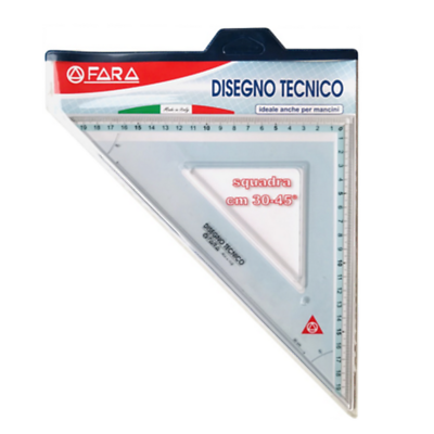 Fara Squadra Disegno Tecnico 30Cm 45 Gradi