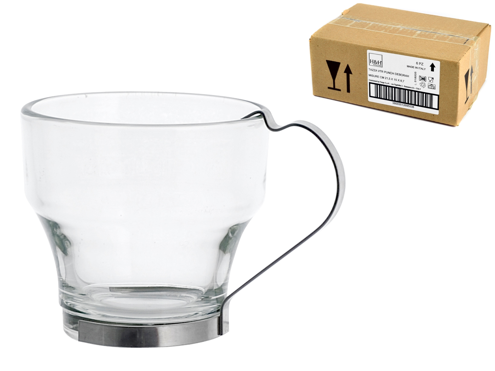 Set 6 Pièces Vintage : Tasses Et Verres à Punch Italiens, état D'usage