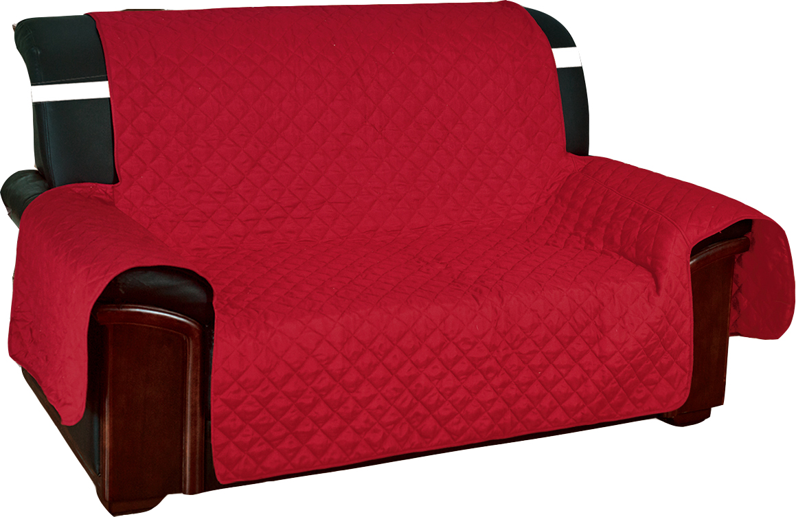 Copridivano Salvadivano Trapuntato Double-face PET FRIENDLY – Bordeaux/Rosso, 4 Posti (220 Cm)