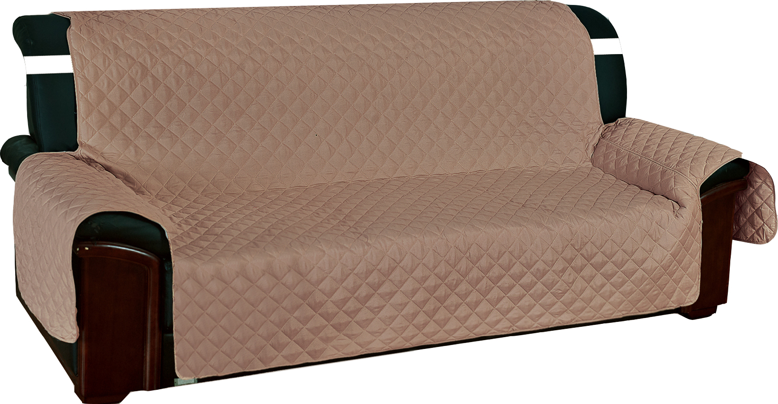 Divano letto 3 posti in microfibra marrone scuro | Leroy Merlin