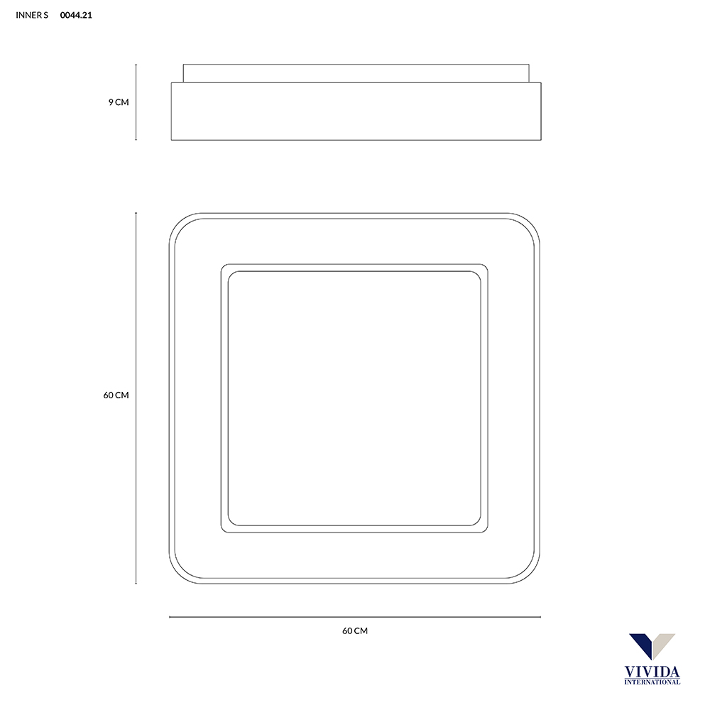 INNER-S PLAFONIERA 60 NERO 50W 3000K - 4000K DIMMERABILE