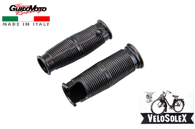 Coppia di manopole in Alluminio e Gomma 22 / 24mm