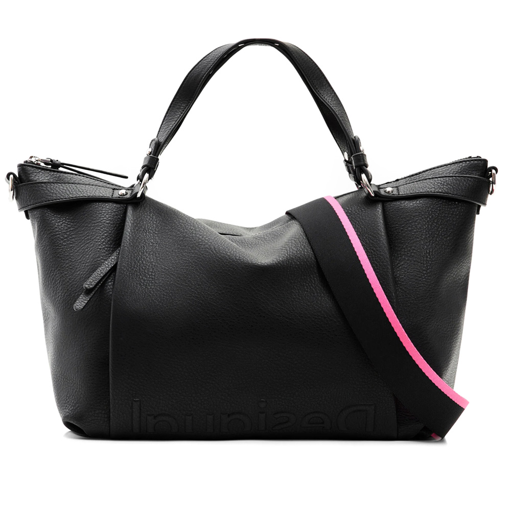 Desigual Borsa a mano e tracolla LOGO 23SAXP56 2000 NERO