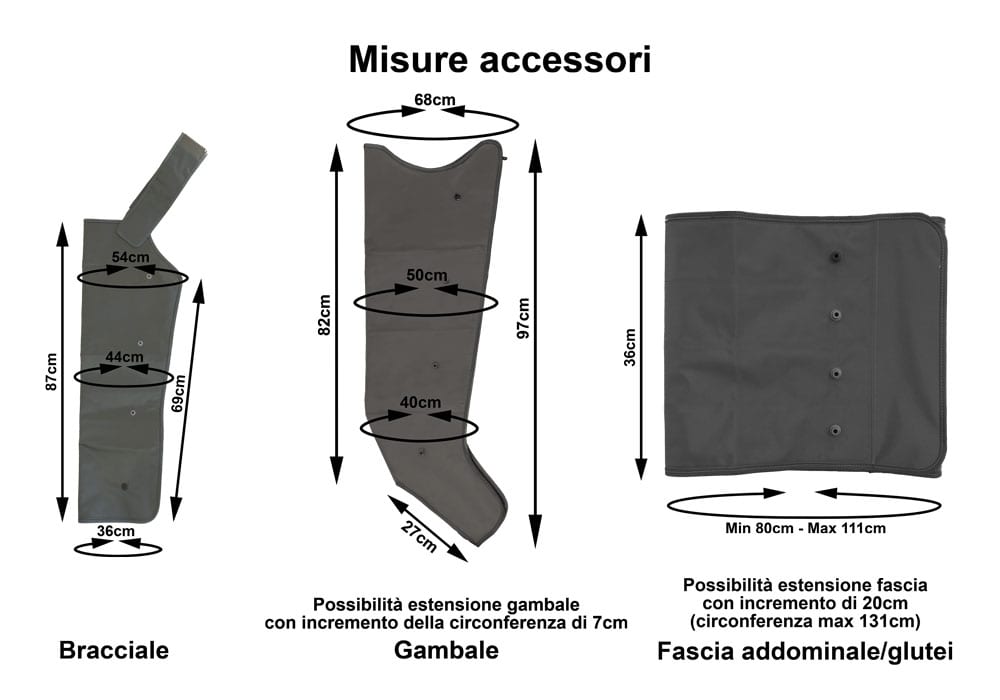 Misure Accessori