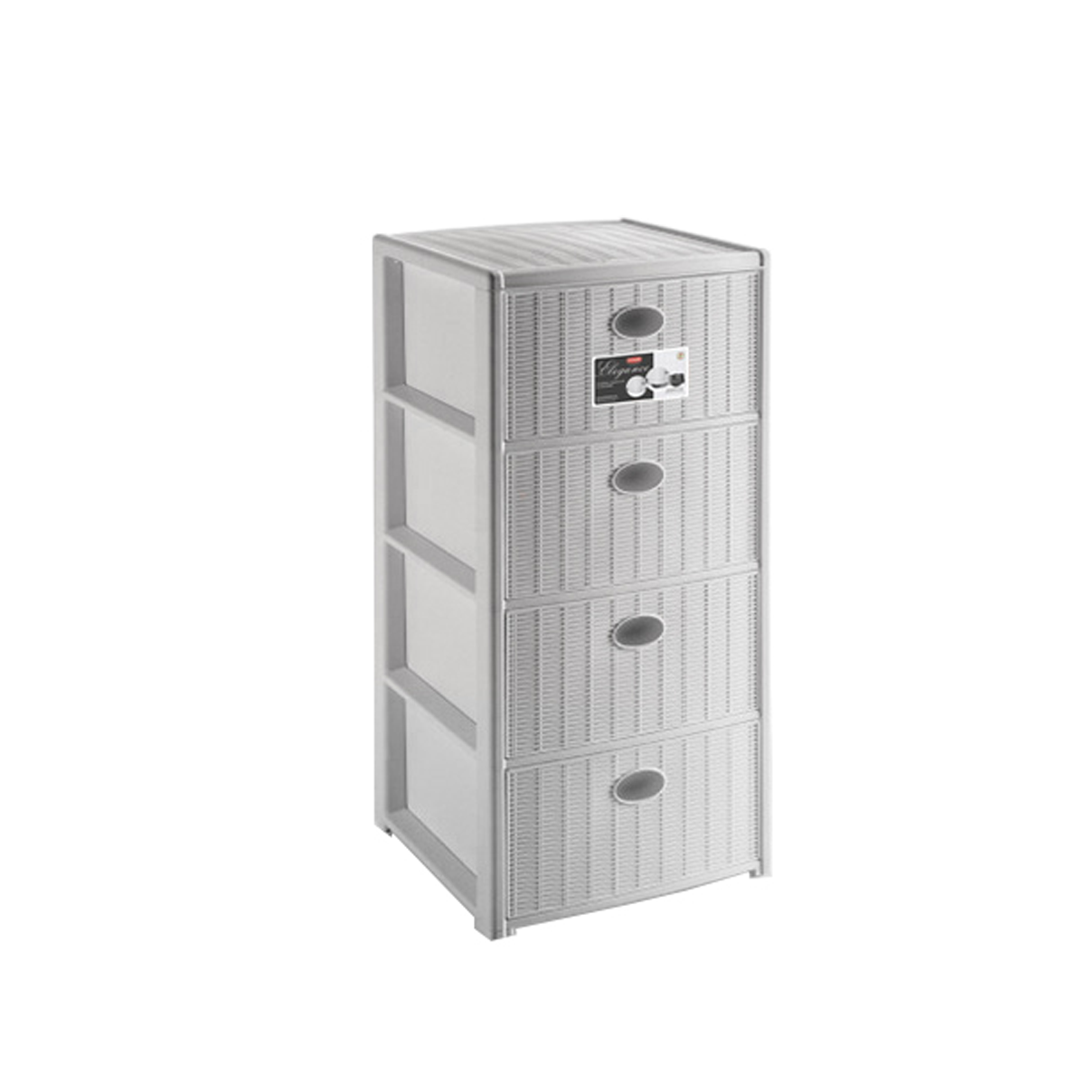 Tontarelli Cassettiera In Bambù Medium - 4 Cassetti Alti, Design Essenziale - Foto 11