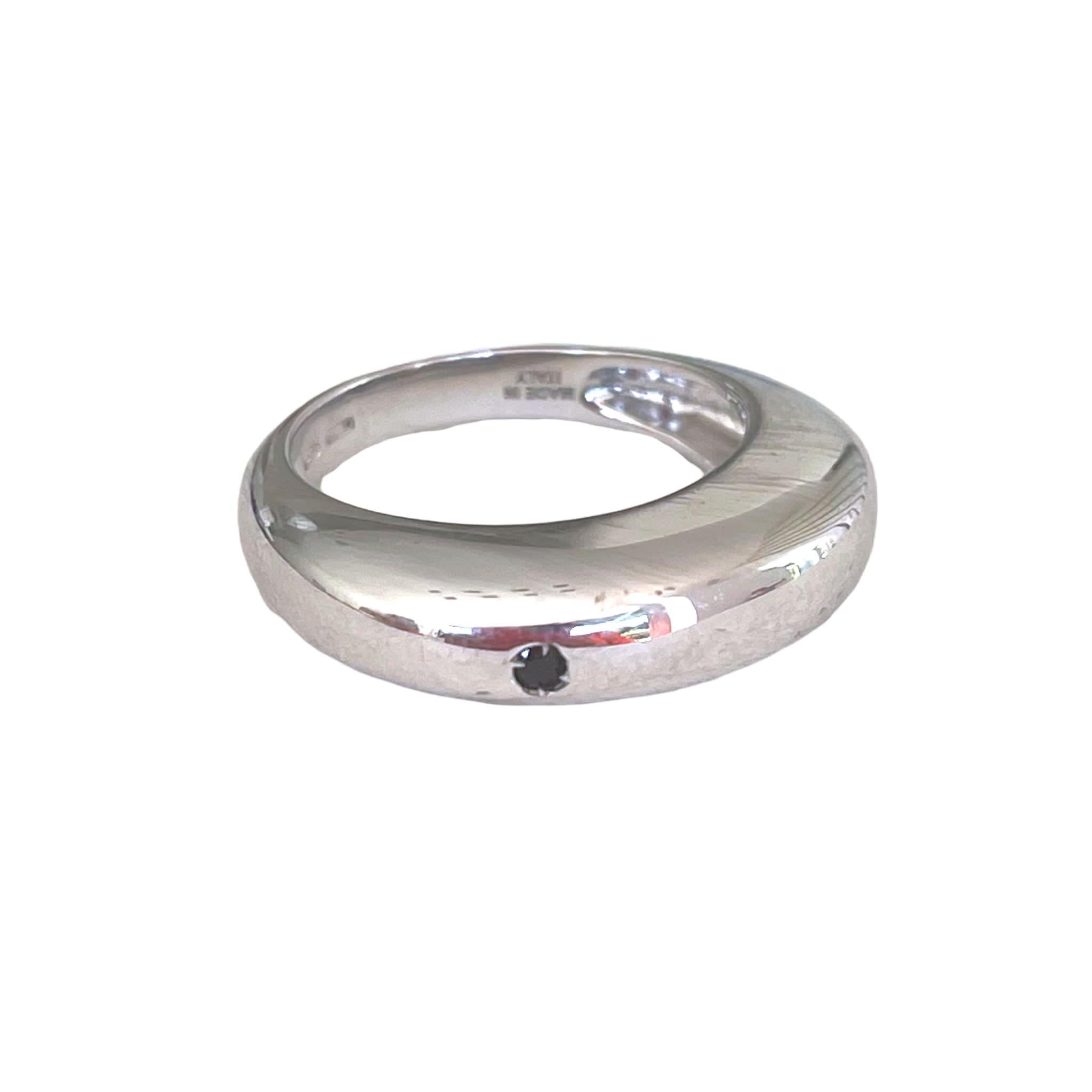 Anello magnetico PK - argento Bombato