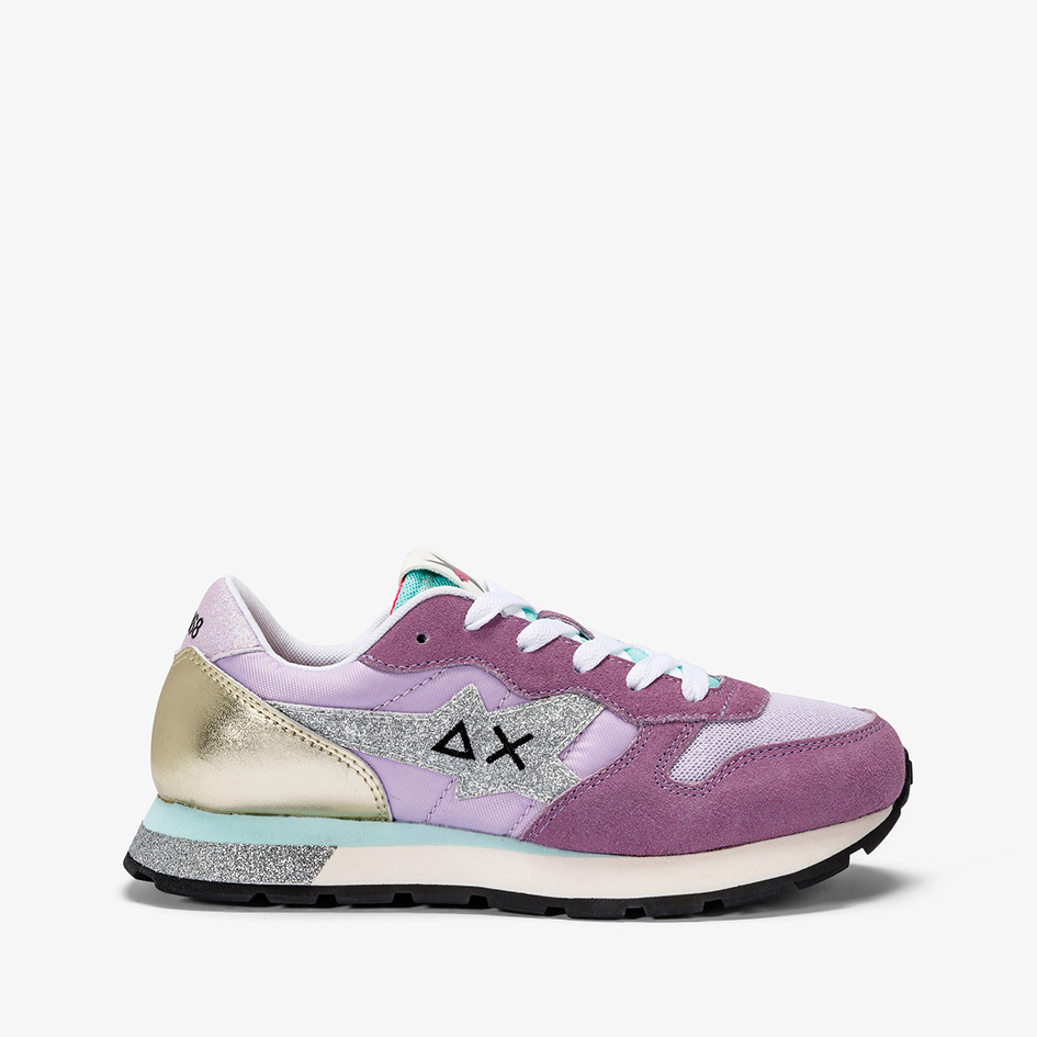 Sneakers Sun68 Girl's Stargirl Glitter Logo - Lilla