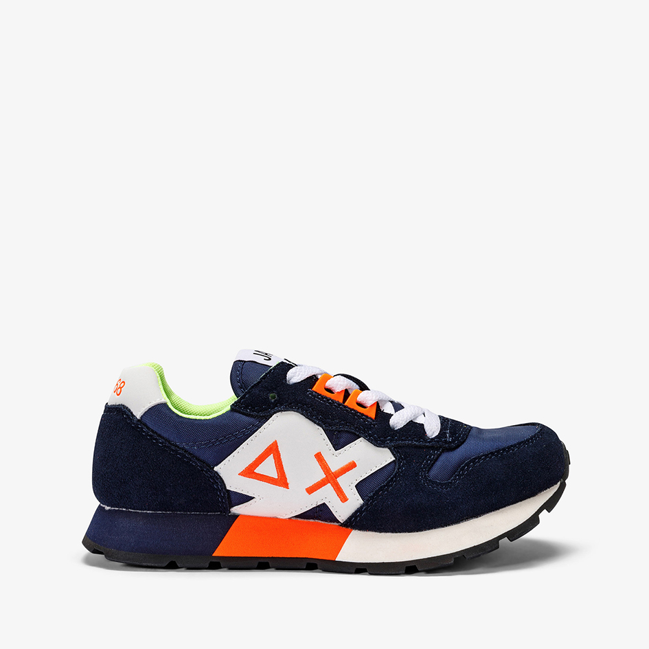 Sneakers Sun68 Boy's Jaki Fluo - Navy Blue