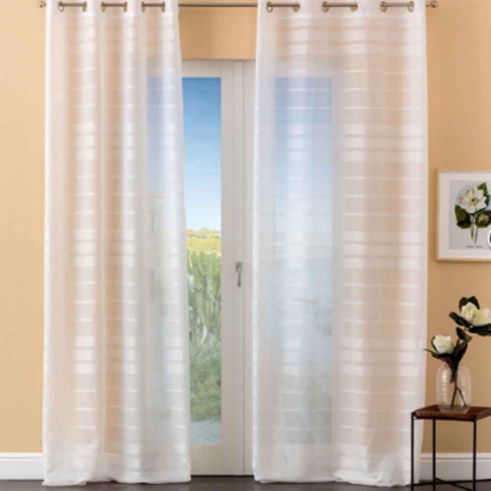 Carillo Home Linea Oro Tenda Kassy Con Borchie Colore Bianco