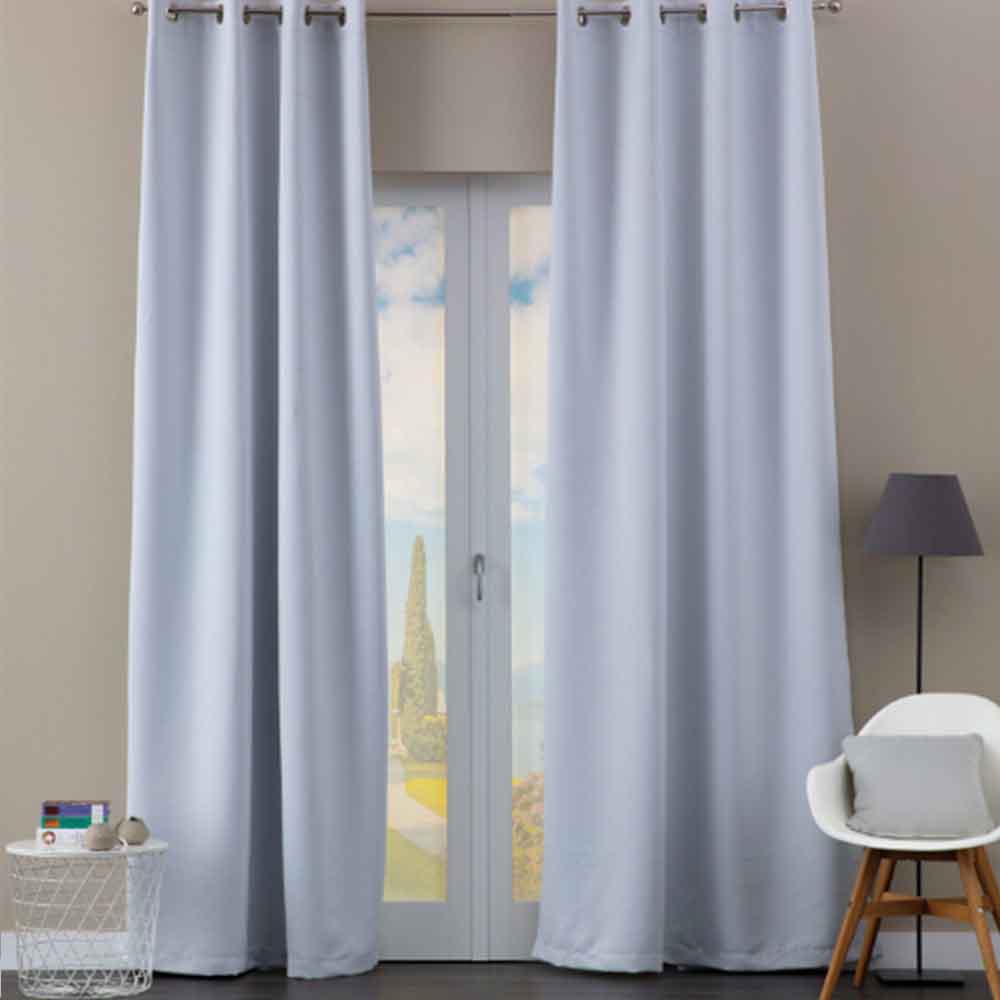 Carillo Home Linea Oro Tenda Alex Oscurante Con Borchie Colore Bianco