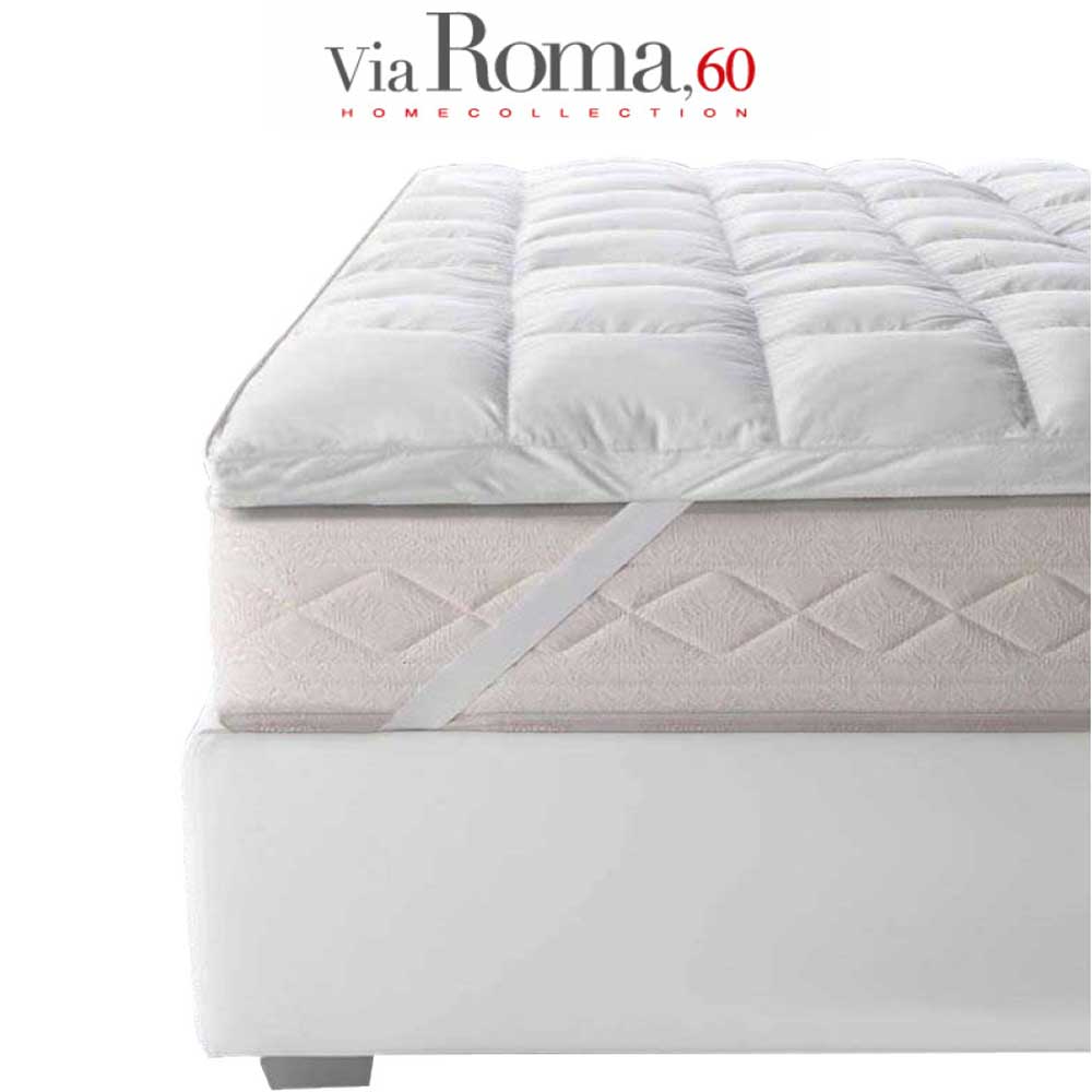 Acquista online Linea Via Roma Topper Coprimaterasso Imbottito Letto Matrimoniale  160x200 Cm