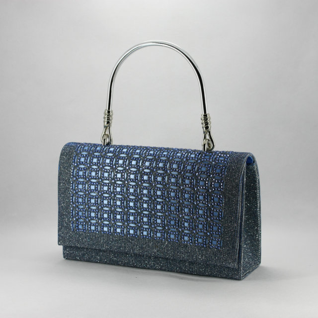 Pochette blu clearance e argento