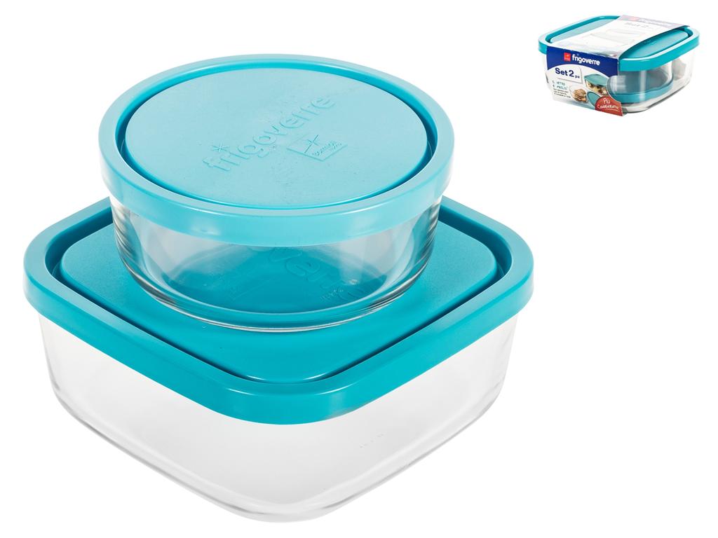 Pengo Bormioli Rocco Frigoverre Quadra – Contenitore In Vetro Con Tappo Bambù, 15 Cm, Ermetico
