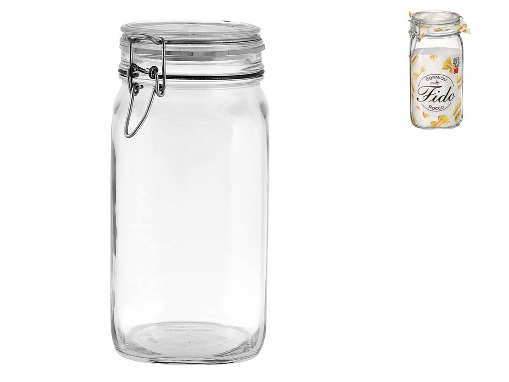Barattolo Spaghetti In Vetro Rocco Bormioli Fido - Tappo Ermetico, Altezza 26cm, Made In Italy