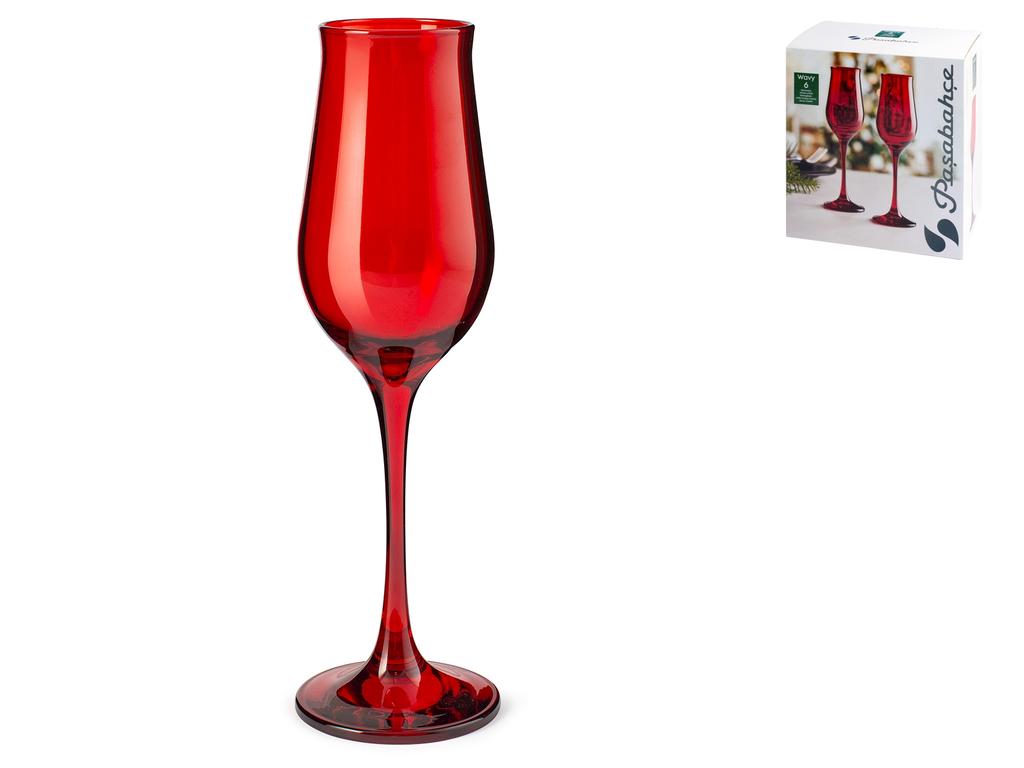 13.5 cl - Pasabahce Montecarlo Calice Flute in Vetro - Set 6 Pezzi