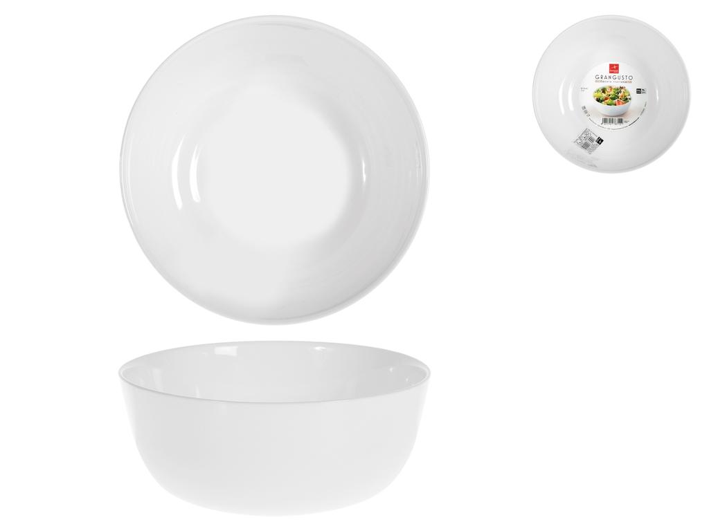 Insalatiera Grangusto Bormioli Rocco - Vetro Opale Bianco, 19 Cm, Lavabile In Lavastoviglie - Foto 2