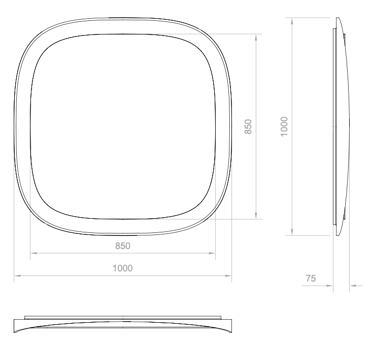 Miroir carré Pahee S Relax Design | Gaia Interni