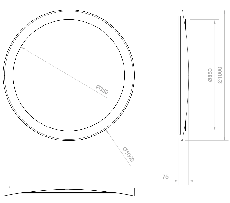 Specchio rotondo Pahee R Relax Design | Gaia Interni