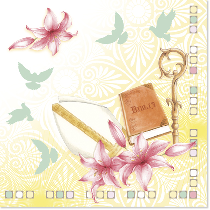 20 TOVAGLIOLI 33x33 3V CRESIMA - GIGLI