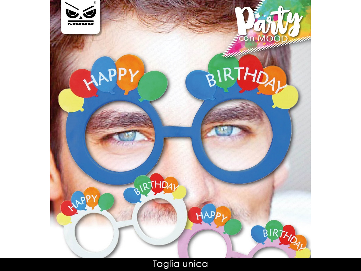 12 Occhiali Da Festa Divertenti A Righe – 6 Colori Assortiti – Ideali Per Gadget E Bomboniere