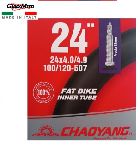 Chambre à Air De Vélo 24 X 1.50-2.00 (40/54-507) Avec Valve Presta De 40 Mm - Pour Roue De Vélo