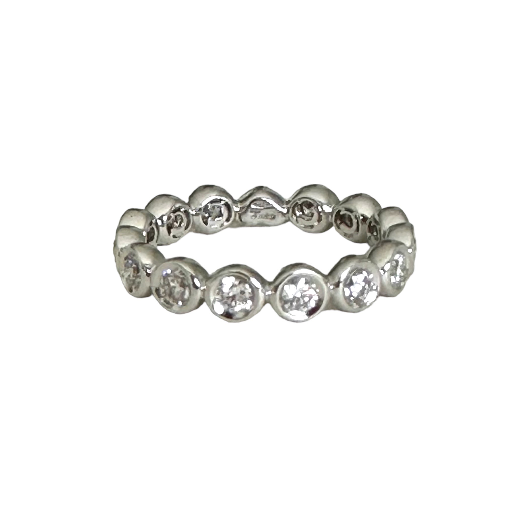 Veretta oro bianco con on sale diamanti